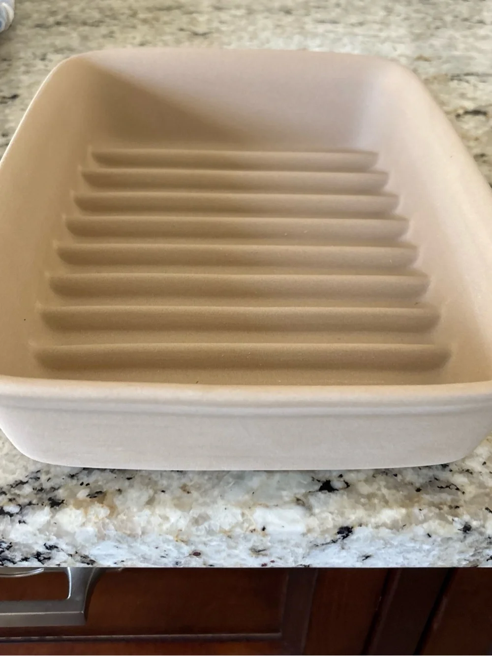 NEW Pampered Chef Small Ridged Baker 1342 9x6.75 Stoneware Baking Dish, USA